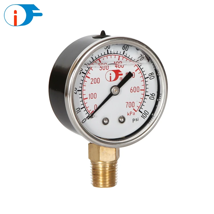 0-60psi Pressure Gauge Manometer Single Scale Base Entry Pressure Gauge Size 