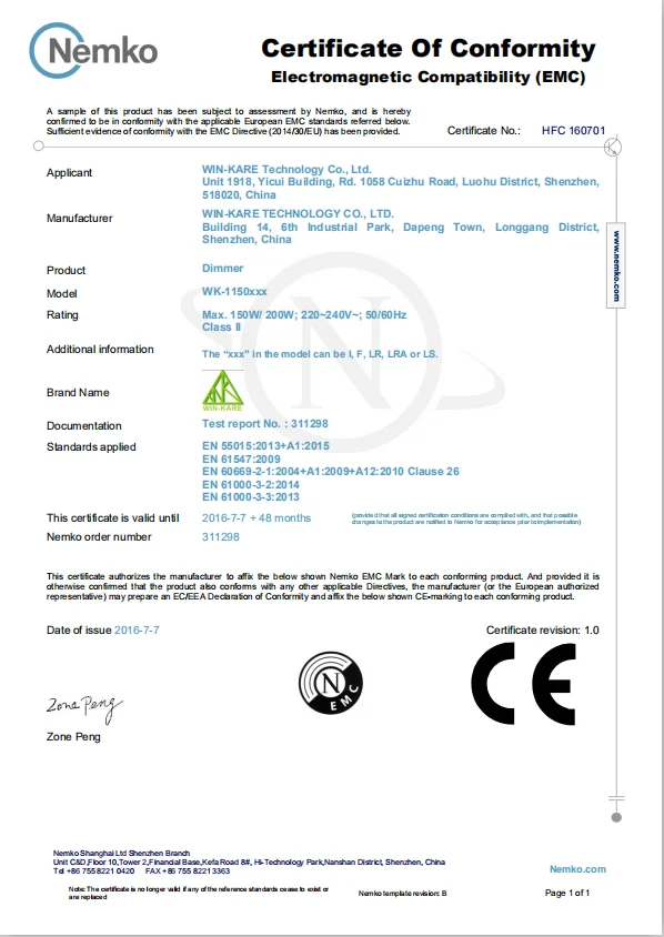 Rotary Triac Dimmer Fan, 220V-240V, 150W - detail 16