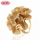 Wedding Ring Engagement Wedding Ring Fashion Design Flower Shape Gold Diamond Engagement Wedding Ring