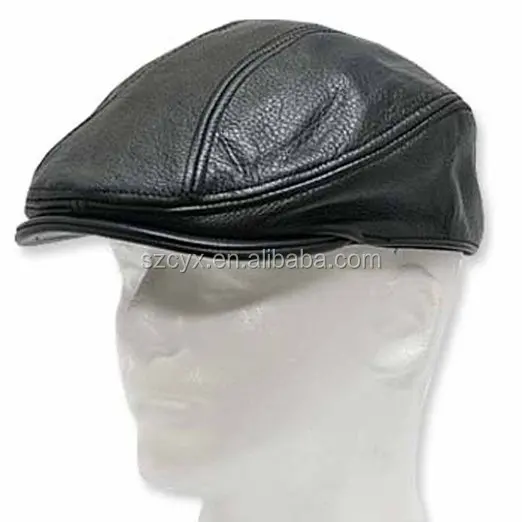 leather golf cap