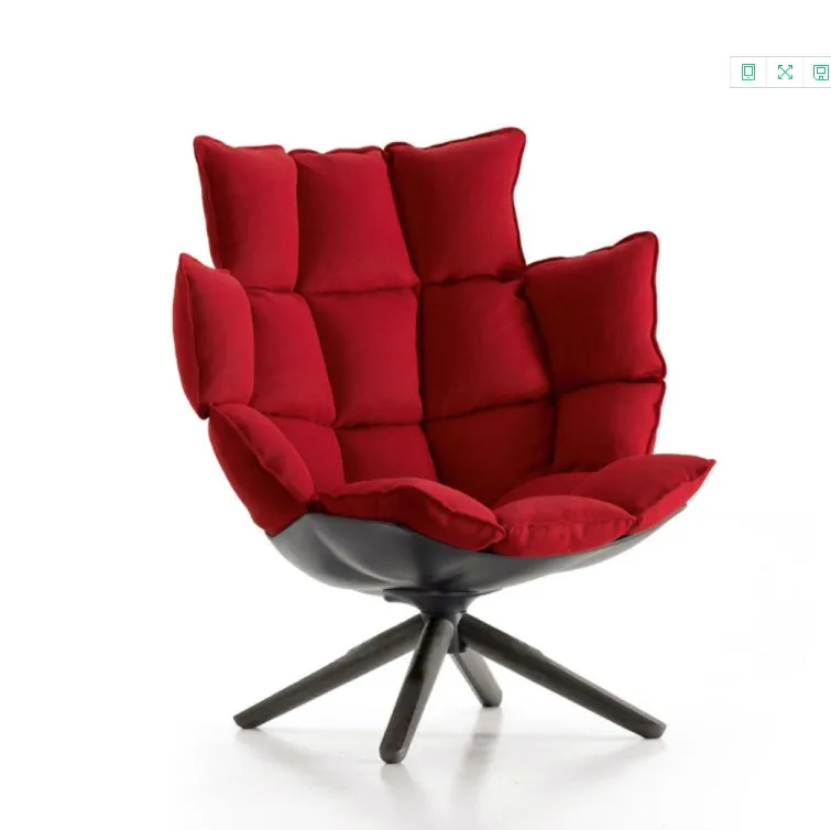 home Living room original design Italia lounge furniture Wood Legs fiberglass swivel lounge Husk dining chair