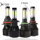 Led 4 Cob Hot Sell H4 Led Lights 4 Sides LED Headlight X7 6000K 8000LM Led Headlight Bulb H4 H7 H11