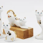 Ornament Family Ornament Decor Hot Selling Christmas Gift Ceramic Ornament Decoration Cat Family