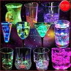 Party Light Up Cups Led Flashing Cups Hot Sale LED Flashing Cup Light Up Glowing LED Plastic Cup Bar Accessories And Party