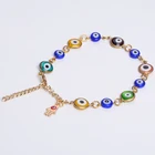 Turkish Beads Turkish Hot Sell Hamsa Pendant Multic Colors Evil Eye Beads Chains Yiwu Cheap Bracelet Wholesale