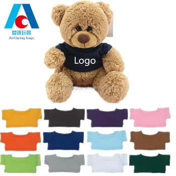 Plush Bear Soft Toys Branded Custom Logo Teddy Bear With T-shirt Wholesale Factory Teddy Bear