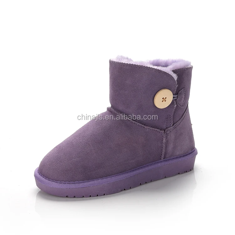 hot selling  Cheap warm soft durable  classic cow suede  Snow Boots for kids girls boot covers for snow
