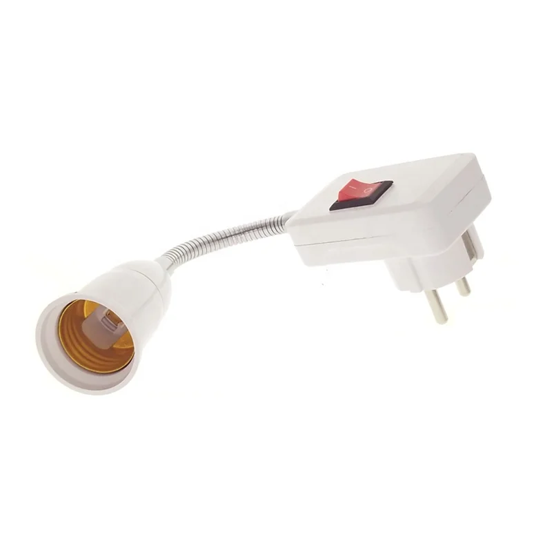 E27 Socket Lamp Bulb Holder Flexible Extension Adaptor On/Off Switch Plug 