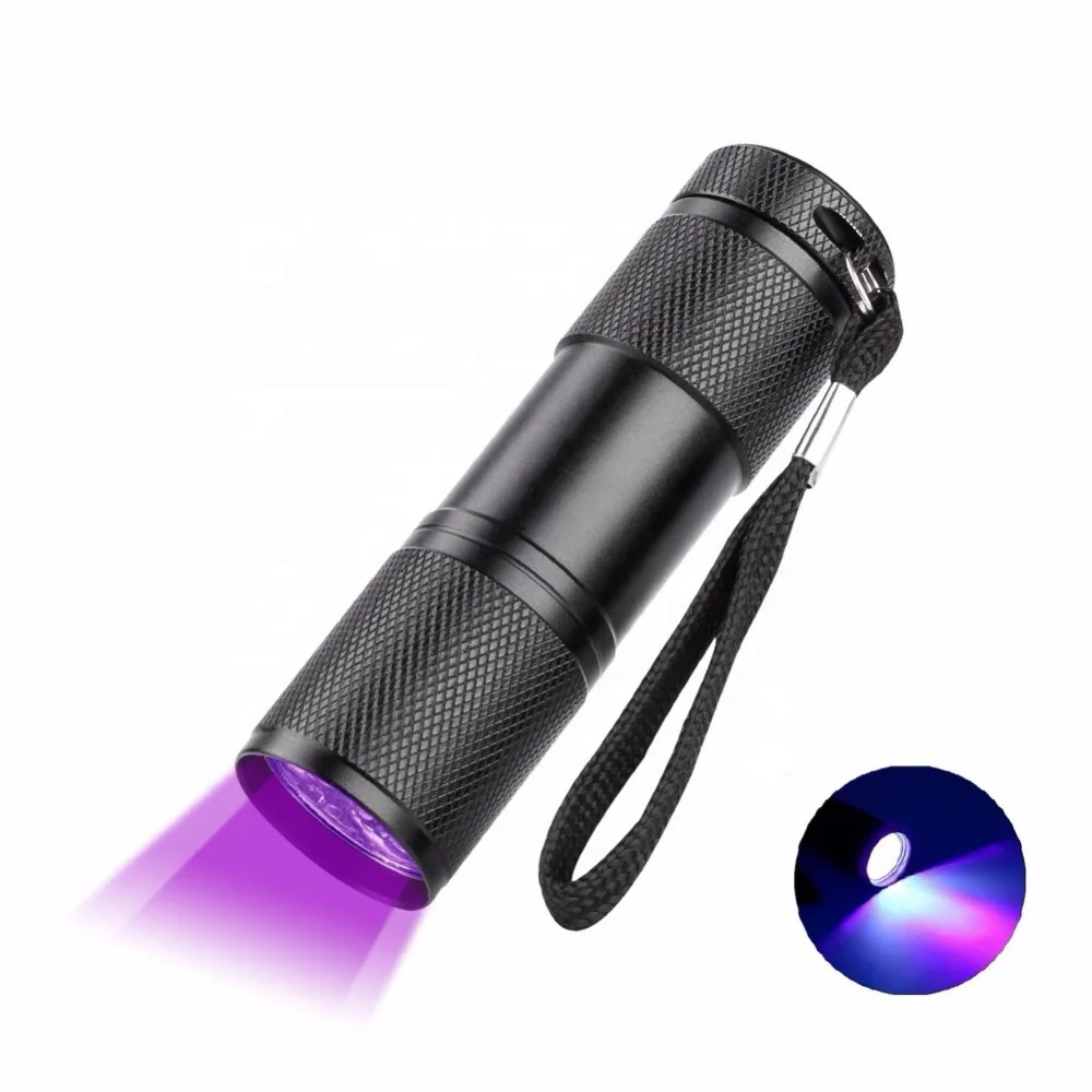 LED UV Flashlight torch 395nm Purple Violet Light linterna Ultraviolet Detector 
