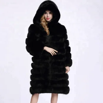 Wholesaler Women Fake Fur Long Coat Parka Coat Jacket In Winter Fall Oversize Luxe Panelled Faux Fur Coat