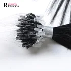 Hair Extention Rebecca Wholesale 100% Remy Virgin Micro Loop Ring Human Hair Extention Vendor
