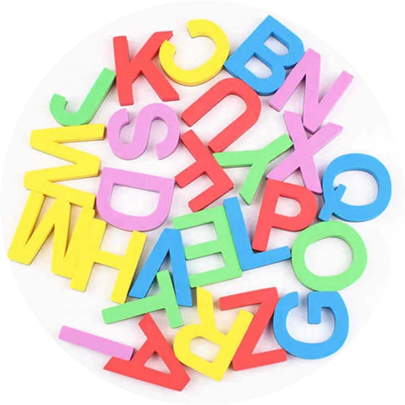 26x Magnetic Letters Childrens Kids Alphabet Magnets In Upper Case Pre-educ K2G2 