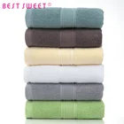 100% 100% Cotton Towels Jacquard Satin Plain White 100% Cotton Hotel Bath Towel