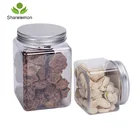 Jar 500ml Pet Plastic Cookie Jar With Plastic Aluminum Lid Screw Cap