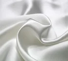 White Scarf Customized 100% Pure White Silk Satin Scarf