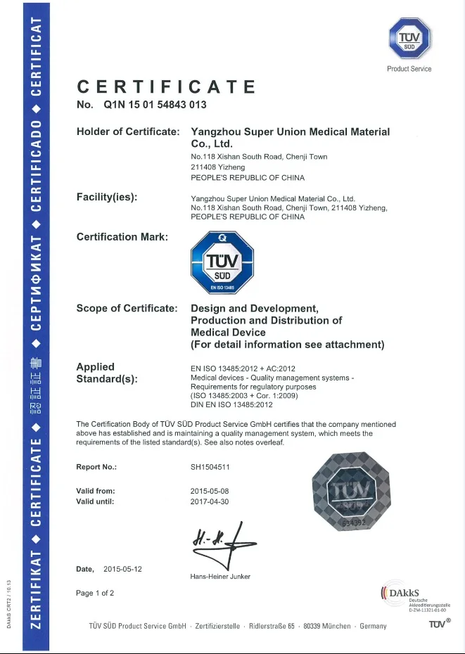 New ISO certificate