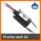 U Ring Slip Ring U Type Without Flange Capsule Slip Ring 18 Wires Each 2A With OD 12.5mm