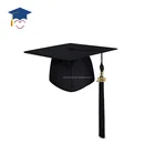 For School Uniform School Black Matte Graduation Cap Tassel For School Uniform