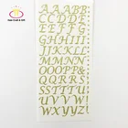 Silver Sticker Colorful Silver Gold Adhesive Glitter Vinyl Alphabet Letter Custom Mini Die Cut Sticker