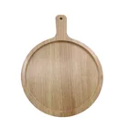 Amazon Wood Wood Tray 2021 Amazon Hot Sale Natural Rubber Wooden Round Serving Tray With Handle 3pcs Serving Platters