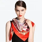 Scarf Custom Digital Print Square Silk Satin Twill Women Scarf For Painting Wholesale China
