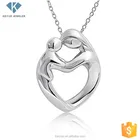 Jewelry Silver 925 Silver Silver 925 Necklace Mother Day Mom Heart Jewelry Pendant Bijoux Silver 925 Bijouterie Necklace