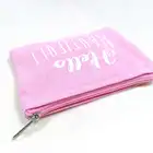Pouch Customized Logo Eco Friendly Plain Organic Cotton Canvas Travel Zipper Cosmetic Makeup Bag Muslin Gift Pouch