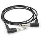 Mono Mono 1/4" 6.35 Mm Mono Audio Cable TS 90 Degree Right Angle Cable For Musical Instruments