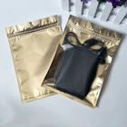 Gold Ziplock Bags Suppliers Gold Color Aluminum Zipper Mylar Bag For Lip Gloss Packaging