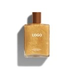 Private Label Skin Glitter Glow Oil Natural Organic Bronzer Shimmer Body Oil