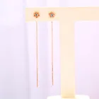 Long Thread Earring Earrings Fancy Designs 14 K Gold Long Chain Thread Earring 14K-18 K Pure Gold Earrings