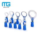 Copper Wire Connector Plating Tin Tricolor Wire Terminals Insulated Crimp Ring Terminal