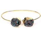 Natural Set Stone Bracelet Beaded Natural Stone Bead Bracelet Set Druzy Charm Marble Stone Diy Beads Bracelet Set Br12452