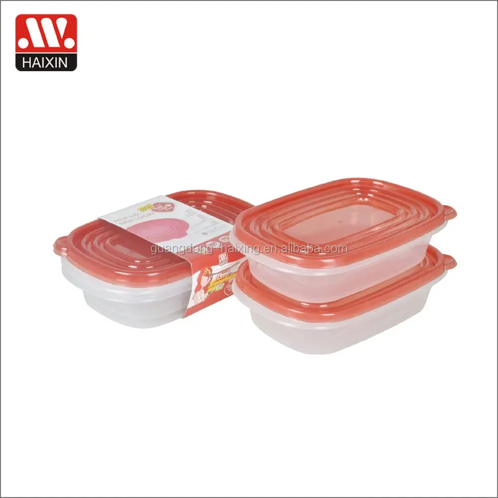 Haixing Plastic 950nl Food Container Set of 2pcs Reusable large Food Box for Snack Keep Fresh