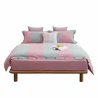 Reactive printed 4pcs double bed sheet 100% cotton for home
