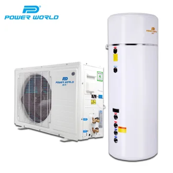 300L Power World Domestic Hot Water Pressurized split cycle 5 KW air to water Heat Pumps with water tank
