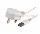Power Cable Plug Cable Power Cord UK Plug To Figure 8 C7 Lead Cable Black/White 1.8M 5.9FT