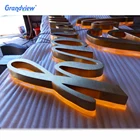 Signages Backlit Backlit Sign Custom Outdoor Business Logo Signages 3d Backlit Metal Sign Letter