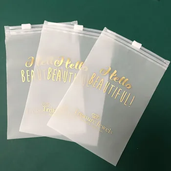 New Product PVC Zip Bags Clear Poly Bags With Logo and Matte White Packaging Clothes Zip Lock Plastic Bags