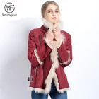 Coat Fashion Ladies Leather Coat Lamb Fur Jacket Sheepskin
