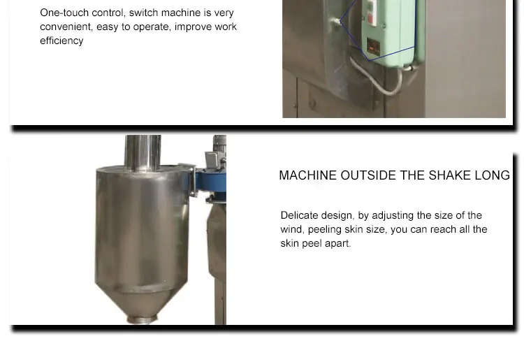 Commercial Automatic Cocoa Bean Peeling Peeler Cocoa Bean Skin Removing Winnowing Separating Machine supplier