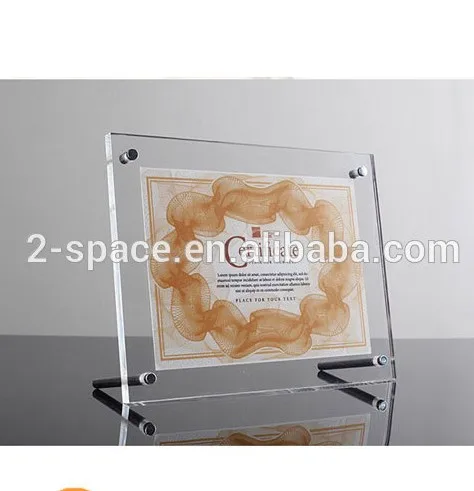 Acrylic Clear Photo Frame Picture Acrylic Certificate Frame Price Tag Holder New 
