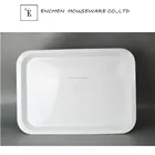Plastic Tray Plastic Tray White Hotel Plastic Stacking White Melamine Display Food Serving Tray For Airline