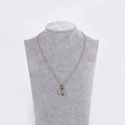 Moon Star Pattern Pendant Charm Jewelry Luxury Inlay Crystal Gold Moon And Star Pendant Necklace
