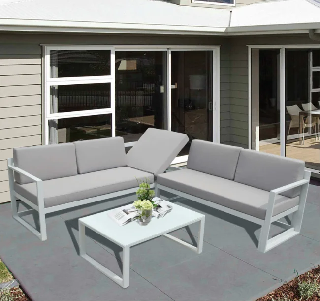 Elegant High Quality Stars Villa Hotel Outdoor Friends Gathering Garden Combined Sofa Set Aluminum Corner Sofa Used Patio Buy Corner Sofa Used Patio Selectional Sofa Set Patio Furniture Product On Alibaba Com