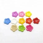 Children Cartoon Flower Multi-colors Plastic Flower Shaped Buttons For Baby Garment
