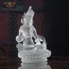 White White Casting Crystal Vajrasattva White Frosted Crystal Tibet Liuli Buddha Statue Sculpture