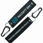 Custom Key Ring Custom Embroidery Key Chain Key Ring With Carabiner D-Ring