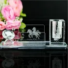 Assort Office Decoration Crystal Pen Holder And Card Holder And Crystal Crafts For Sale