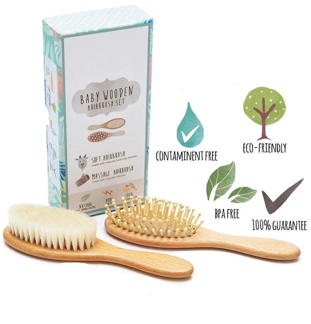 natural baby hair brush